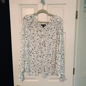 Banana Republic Floral Print Henley Top